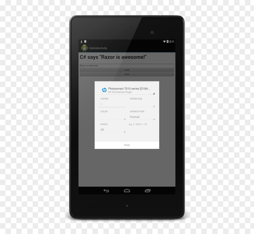 Smartphone Xamarin Handheld Devices Android Printing PNG