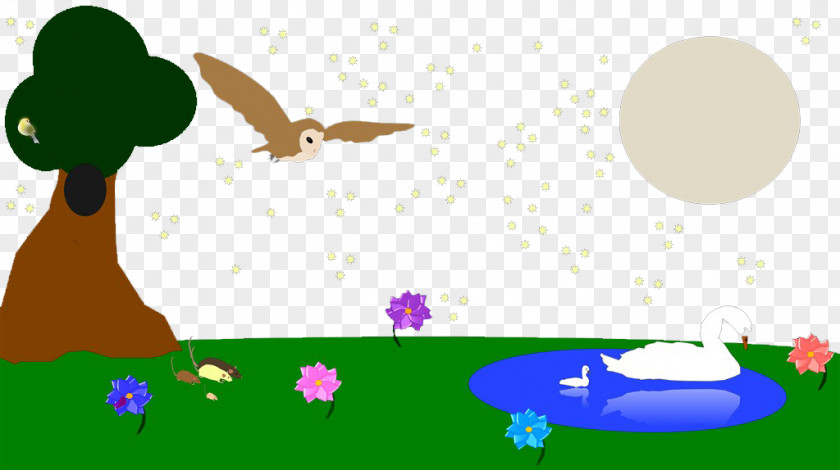 Vector Illustration Grass Duck PNG
