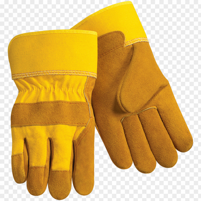 Worker Driving Glove Leather Lining Cuff PNG