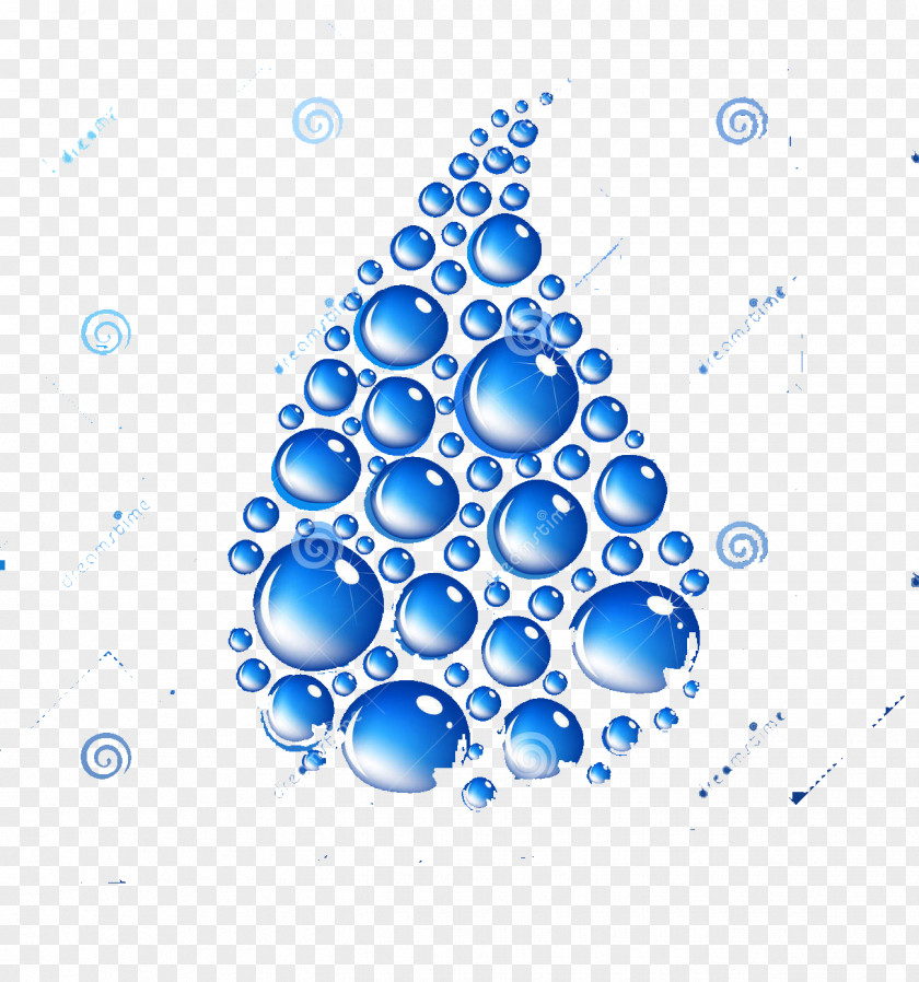 Blue Little Water Droplets Drop Liquid Circle PNG