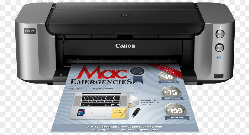 Canon Printer PIXMA PRO-100 Inkjet Printing Photographic PNG
