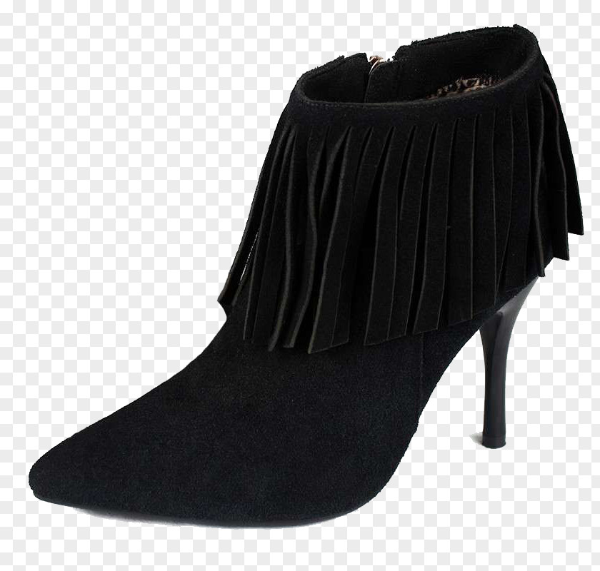Fine With Black Tassel Boots Boot Shoe PNG