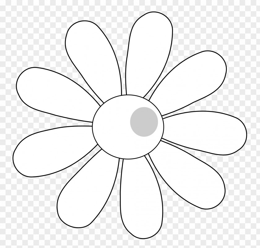 Images Of Black And White Flowers Coloring Book Common Daisy Flower Clip Art PNG