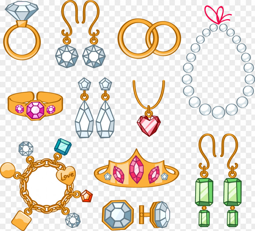 Jewelry Jewellery Cartoon Necklace Clip Art PNG