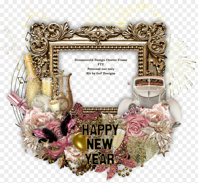 New Year Design Picture Frames Image PNG