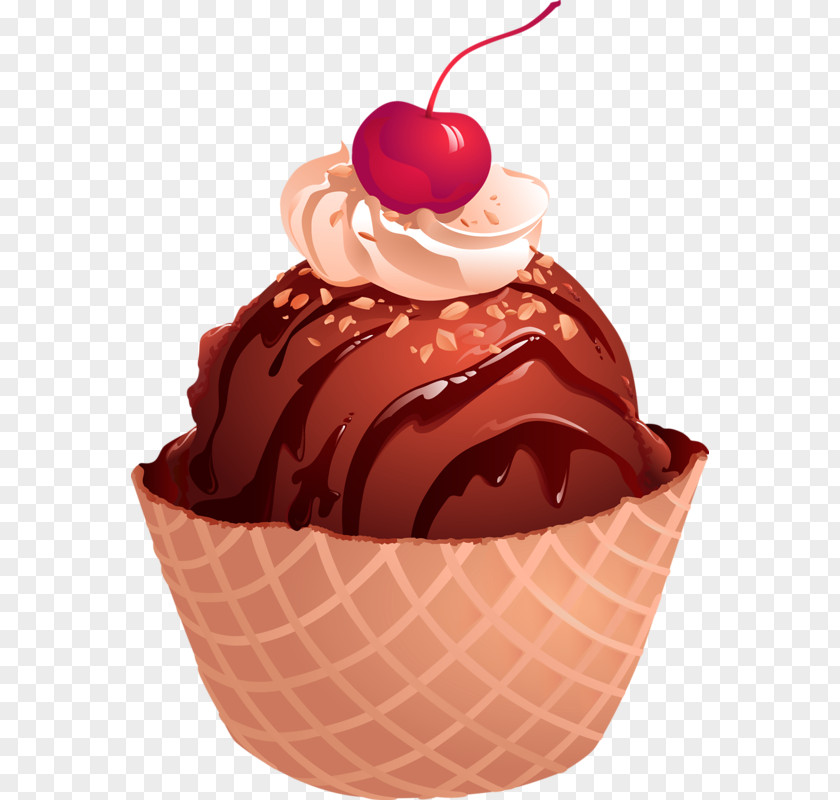 Cherry Ice Cream Ball Chocolate Cones Biscuit Roll Strawberry PNG
