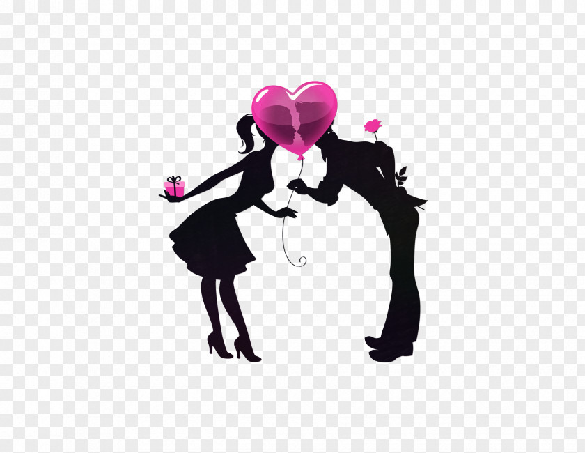 Valentine Silhouette Wall Decal Valentines Day International Kissing Clip Art PNG