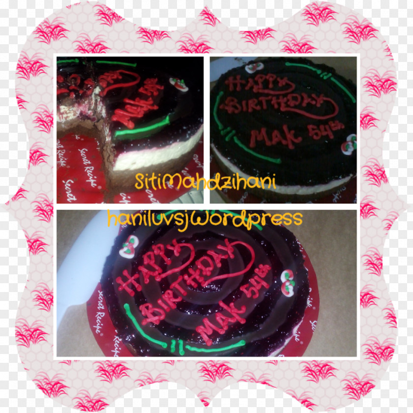 Birthday Collage Pink M RTV Cake Font PNG
