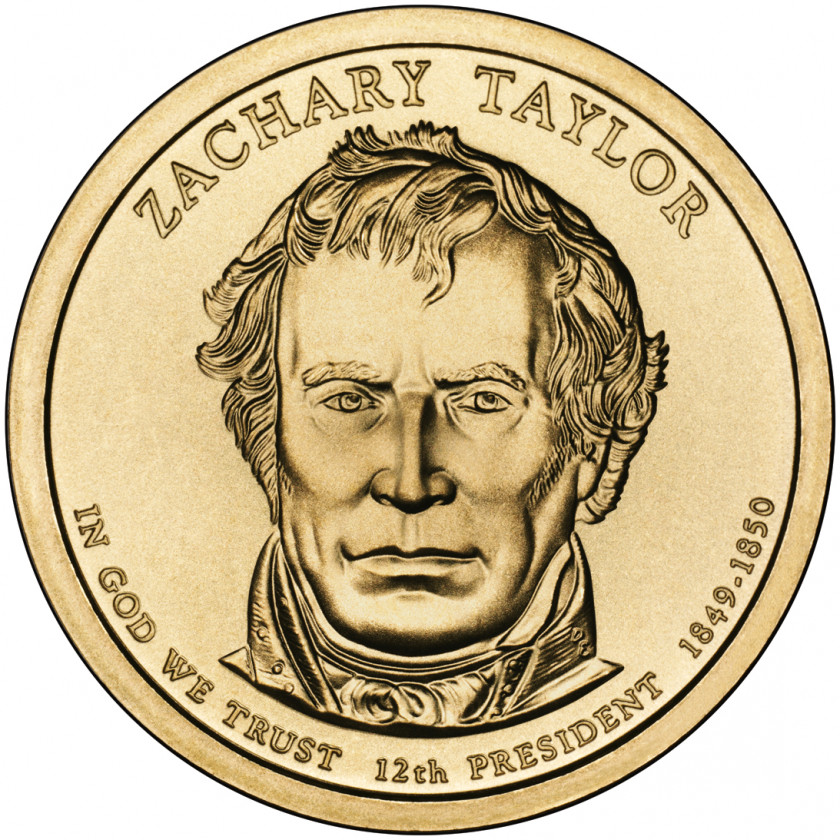 Coin Zachary Taylor United States Of America Presidential $1 Program President The PNG