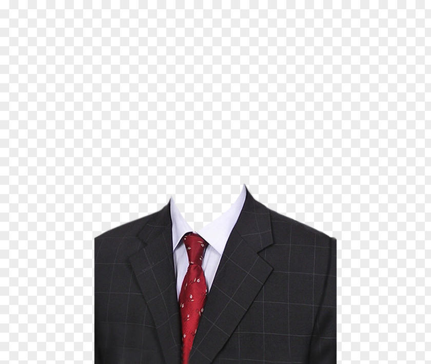 Black Plaid Suit Necktie Formal Wear Clothing Template PNG