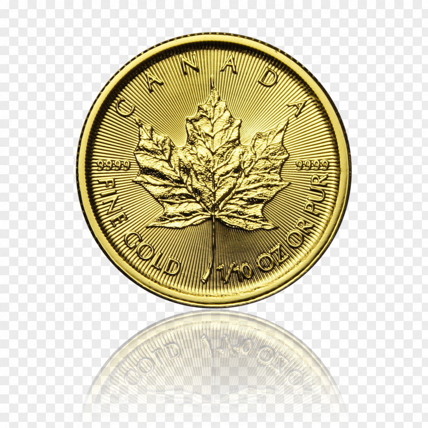 Gold Coin Canadian Maple Leaf Canada PNG