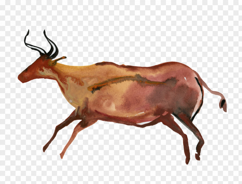 Hartebeest Springbok Watercolor Animal PNG