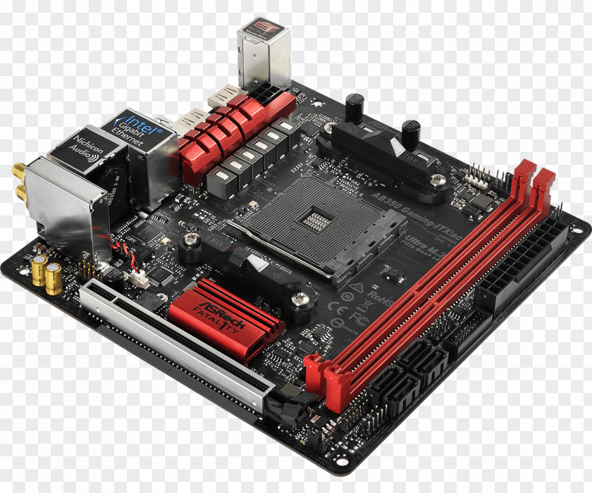 Motherboard Socket AM4 ASRock Fatal1ty X370 Gaming ITX/ac Mini-ITX DDR4 SDRAM PNG