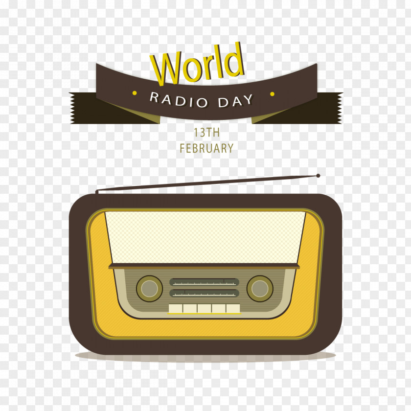Vector Radio World Day FM Broadcasting Station PNG