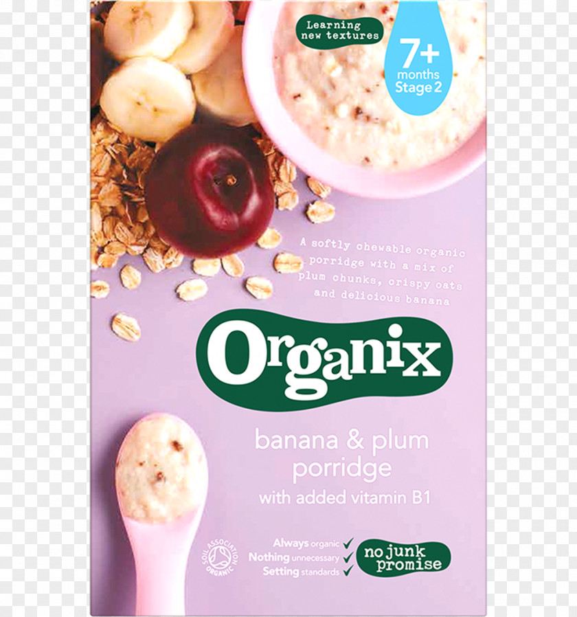 Dried Plum Porridge Baby Food Organic Breakfast Cereal Oatmeal PNG
