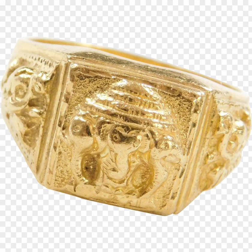 Gold Ganesh Ganesha Ring Jewellery Coin PNG