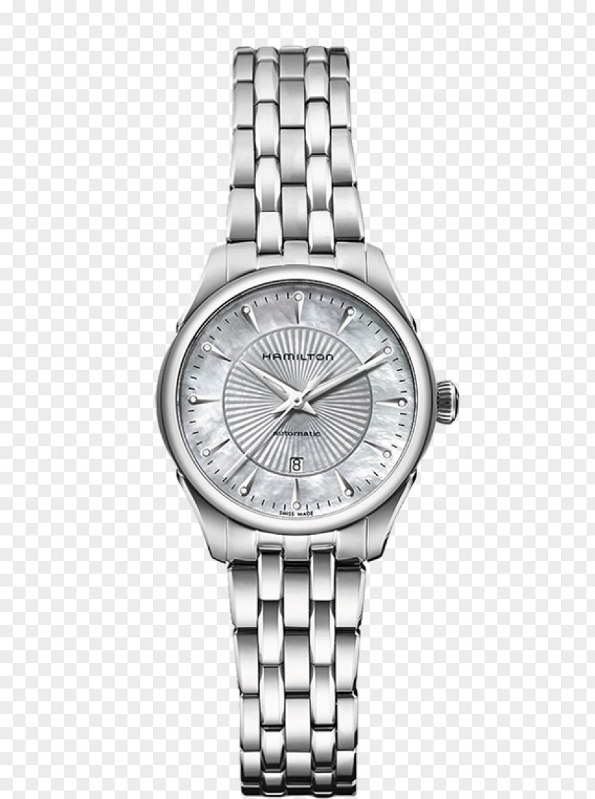 Hamilton Watch Silver Diamond Watches Female Form Company Automatic Chronograph Woman PNG