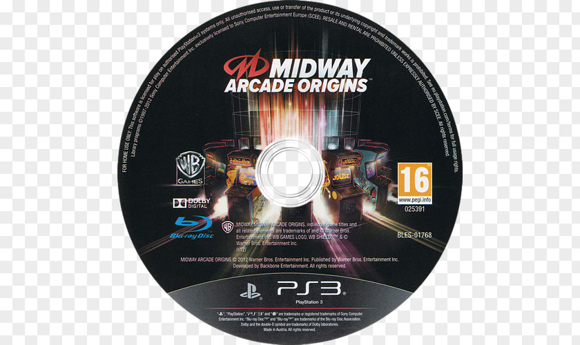 Midway Arcade Origins Xbox 360 Backbone Entertainment PlayStation 3 PAL Region PNG