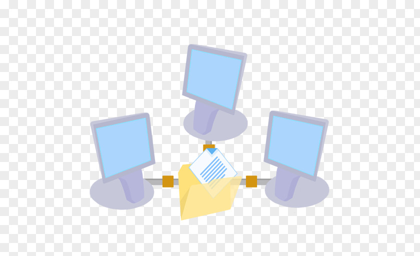 ModernXP 59 Network Shared Folder Blue Communication Material Yellow PNG