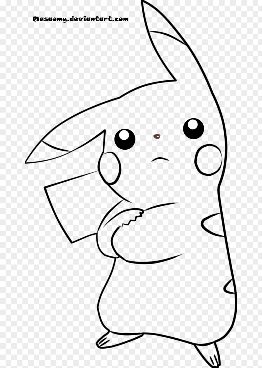 Pikachu Line Art Ash Ketchum Drawing Pichu PNG