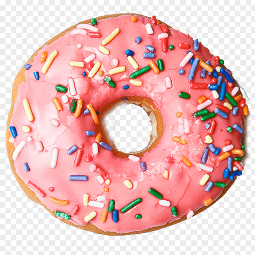 Pink Donut Donuts Frosting & Icing Coffee And Doughnuts Clip Art PNG