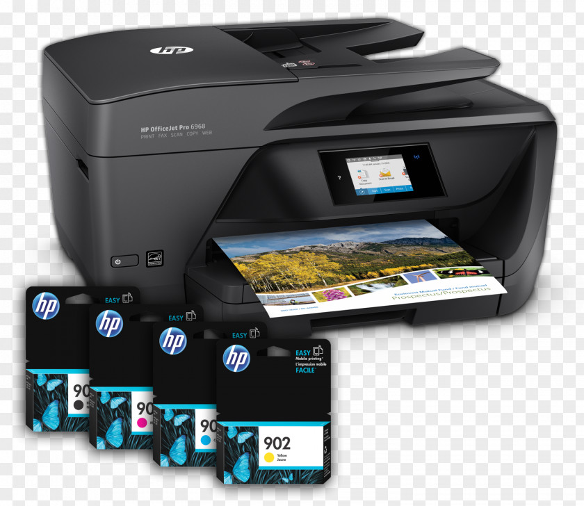 Binocular Hewlett-Packard Officejet Multi-function Printer Printing PNG