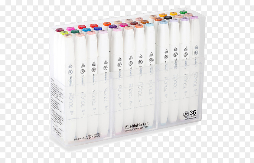Fine Touch Markers Marker Pen ShinHan Twin Brush Drawing Pens PNG