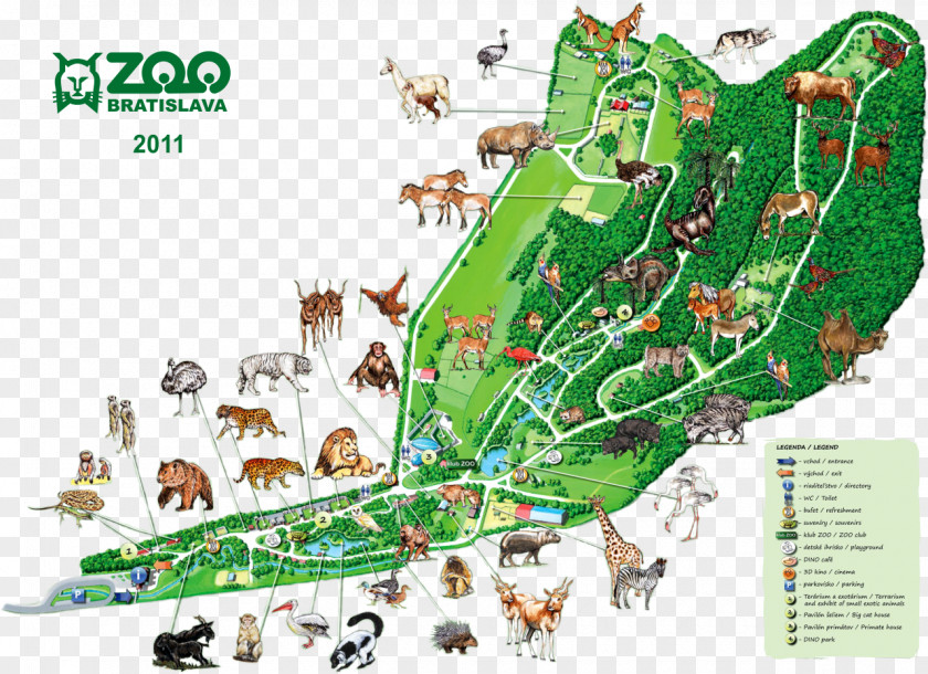 Map Zoo Recreation Tiger Bratislava PNG