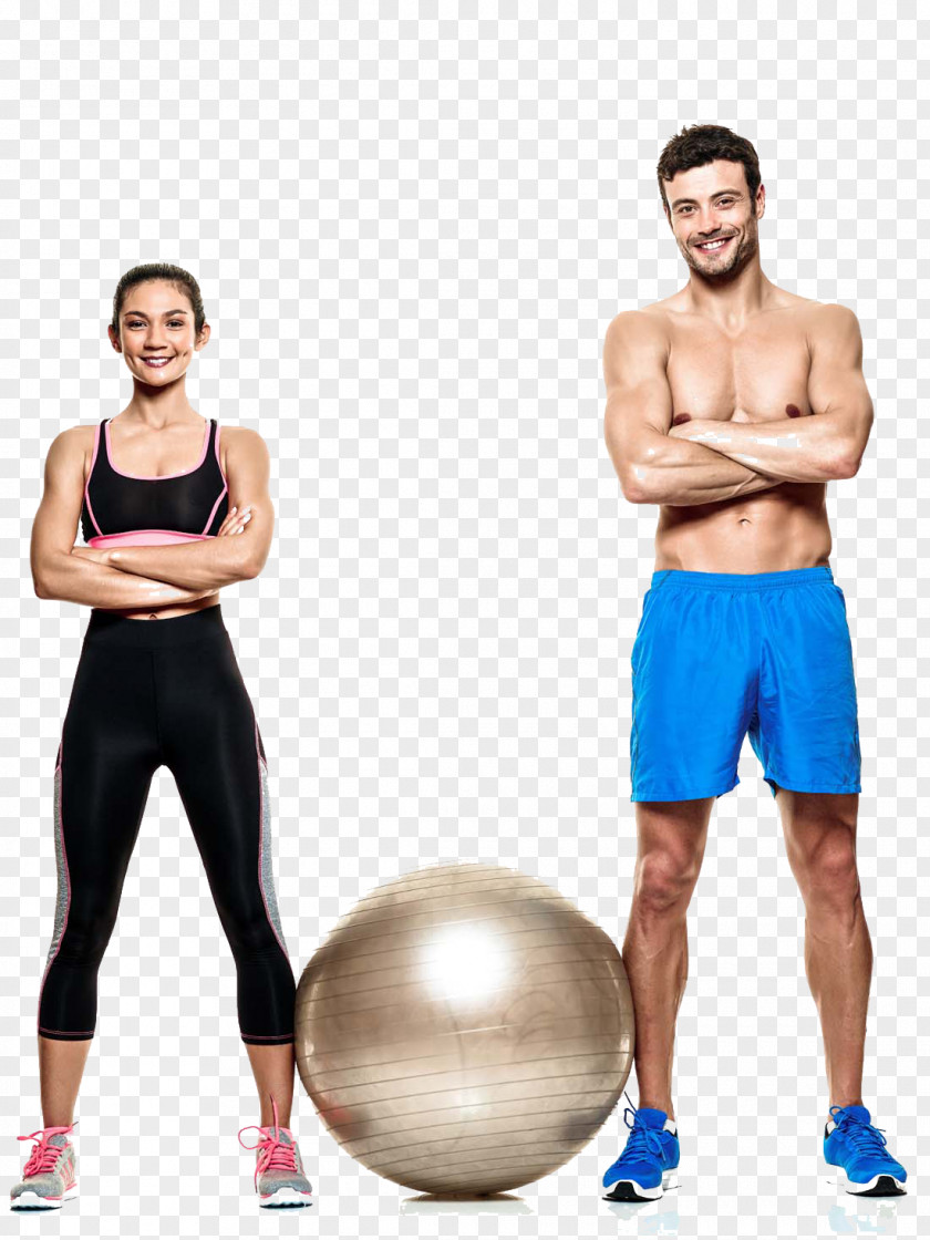 Yoga Ball For Men And Women Physical Exercise Woman Stock Photography Personal Trainer PNG