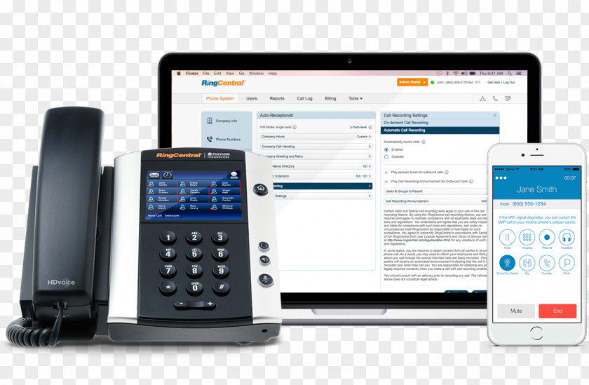 Cloud Computing RingCentral Telephone Unified Communications Mobile Phones VoIP Phone PNG