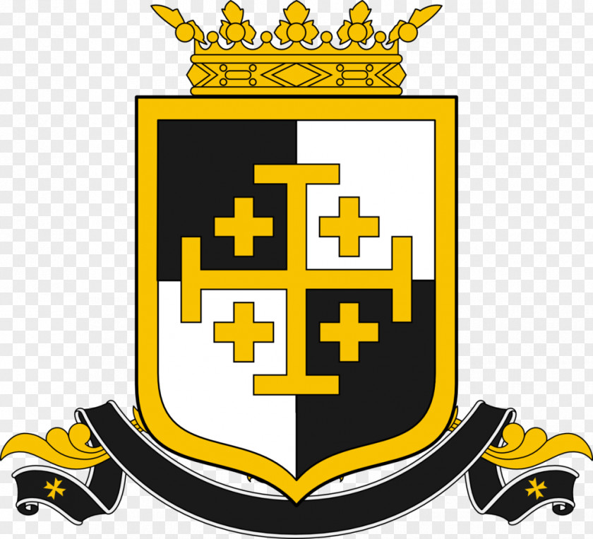 Field Vector Kingdom Of Jerusalem Cross Coat Arms Flag PNG
