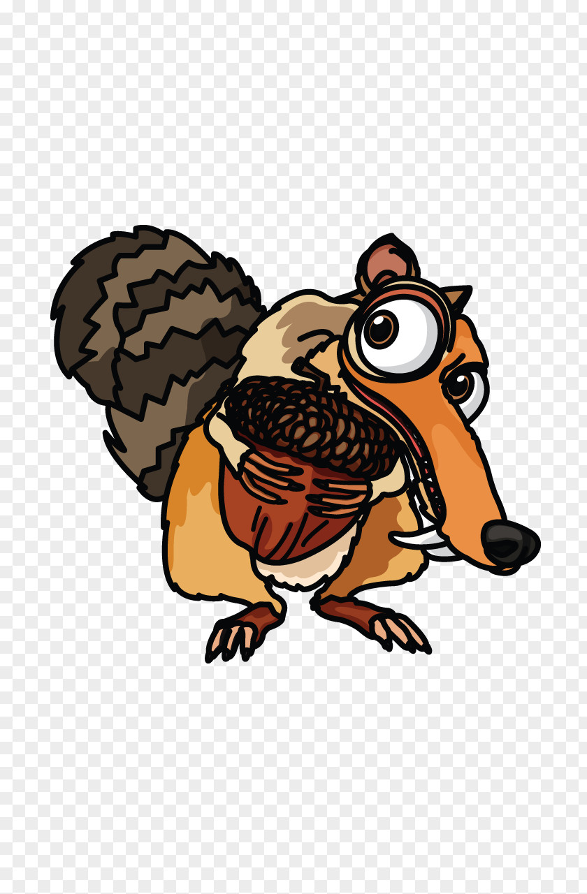 Ice Age Squirrel Love Scrat Drawing Image PNG