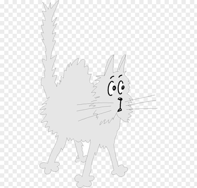 Whiskers Cat Hare Sketch Illustration PNG