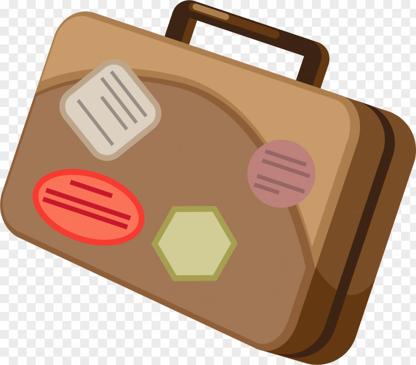 Brown Simple Suitcase Baggage Designer PNG