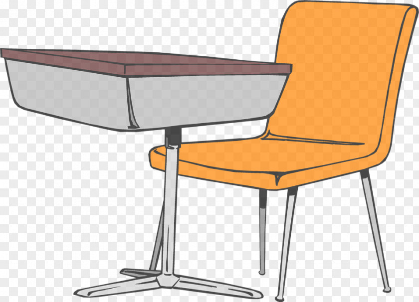 Armrest Office Chair Furniture Line Table PNG