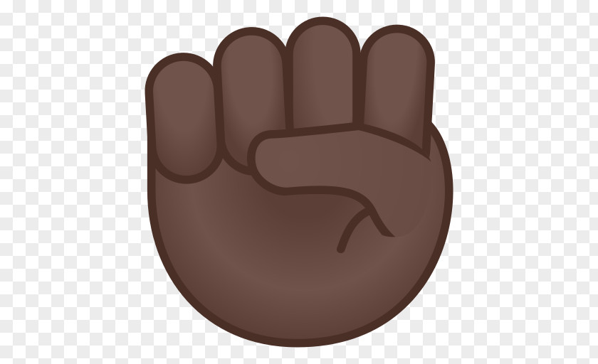 Emoji Raised Fist Thumb Signal Human Skin Color PNG