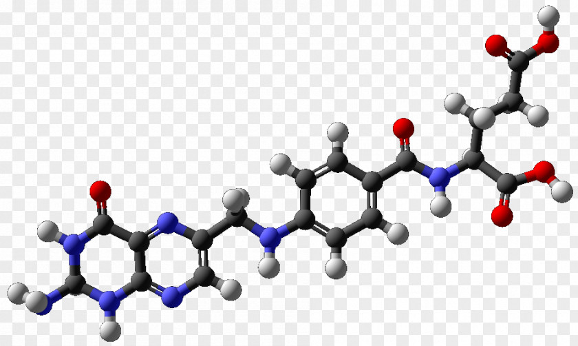 Ballandstick Model Folate Deficiency B Vitamins 4-Aminobenzoic Acid PNG