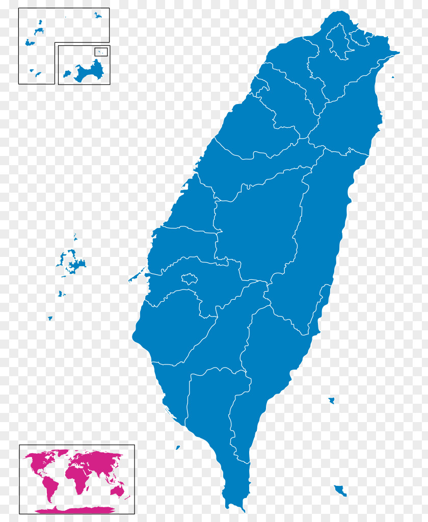 Map Taiwanese Local Elections, 2018 World PNG