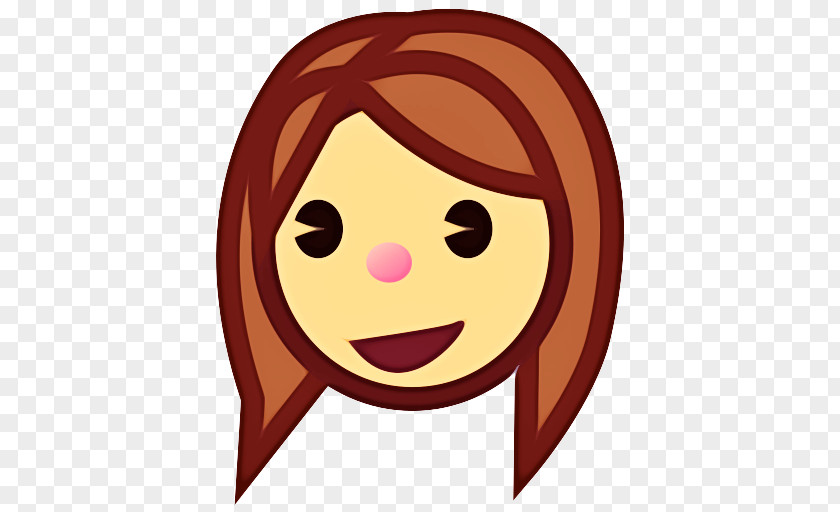Happy Red Hair Face Emoji PNG