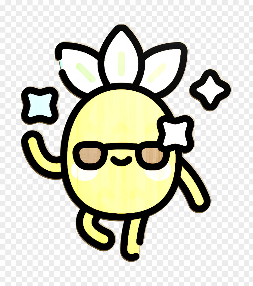 Pineapple Character Icon Cool PNG