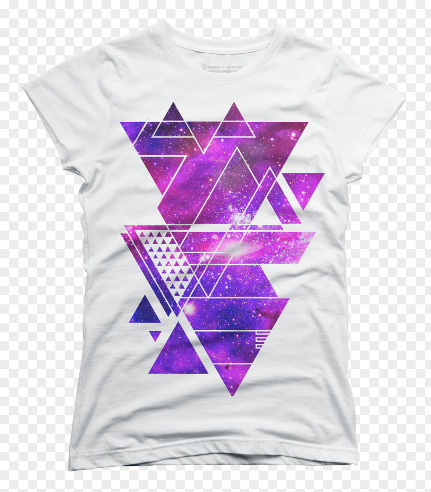 Triangle Collage T-shirt Sleeve Purple Font PNG