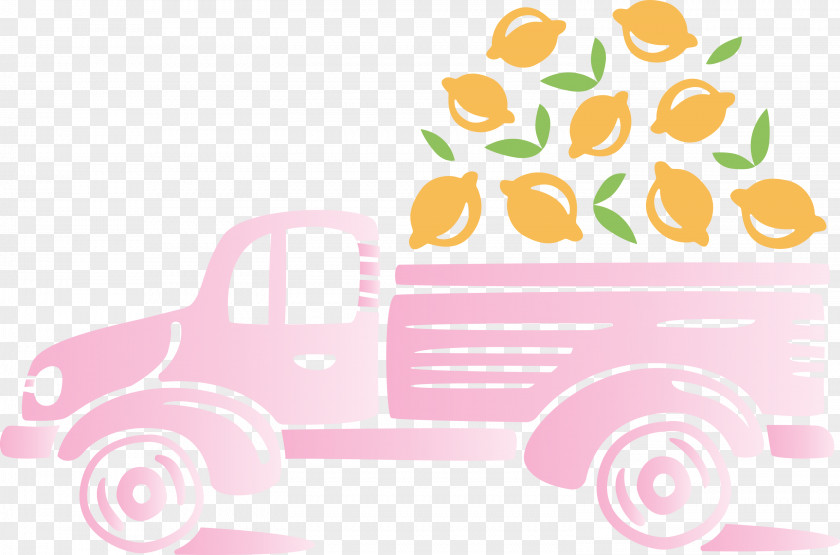 Lemon Truck Autumn Fruit PNG