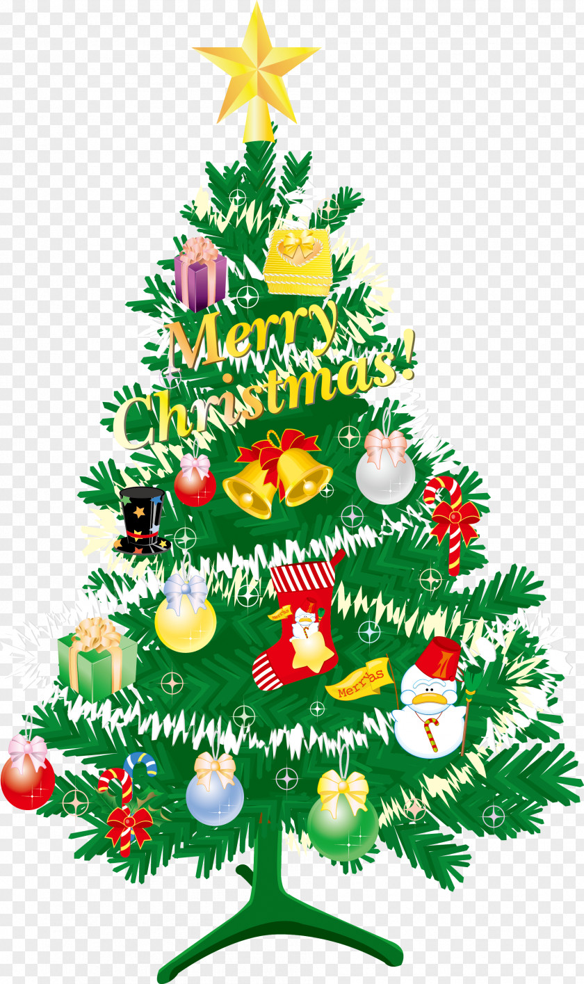 Christmas Tree Vector Gift Santa Claus PNG