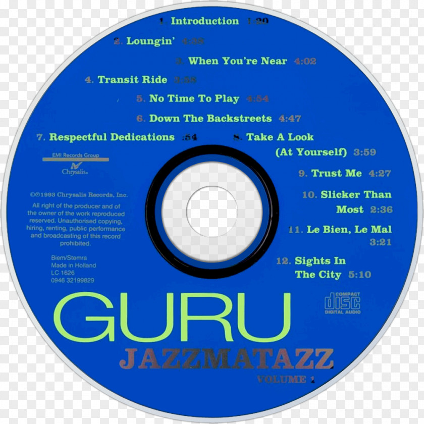 Jazzmatazz Vol 2 The New Reality Compact Disc Computer Hardware Brand Disk Storage PNG