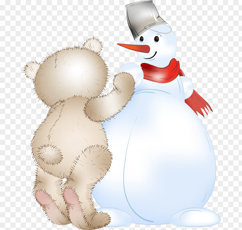 Pretty Snowman Illustration PNG