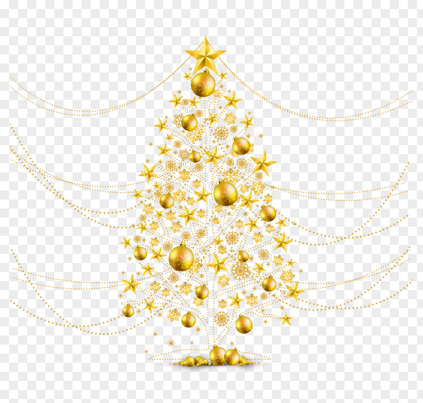 Vector Gold Christmas Tree Ornament O Tannenbaum PNG