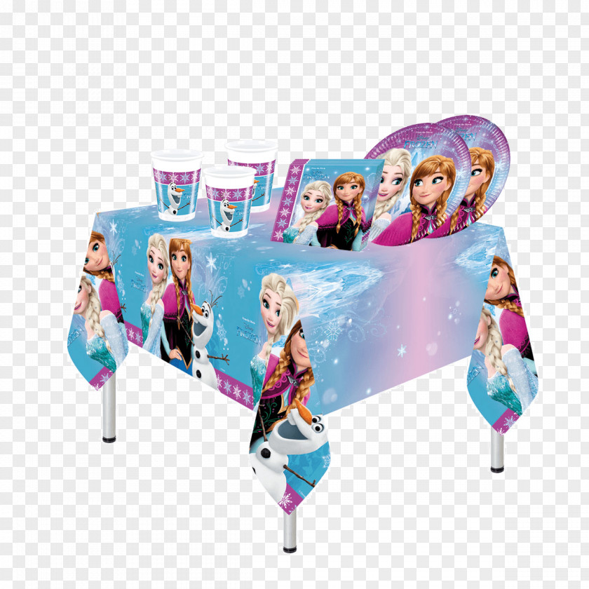 Elsa Anna Olaf Plastic Tablecloth PNG