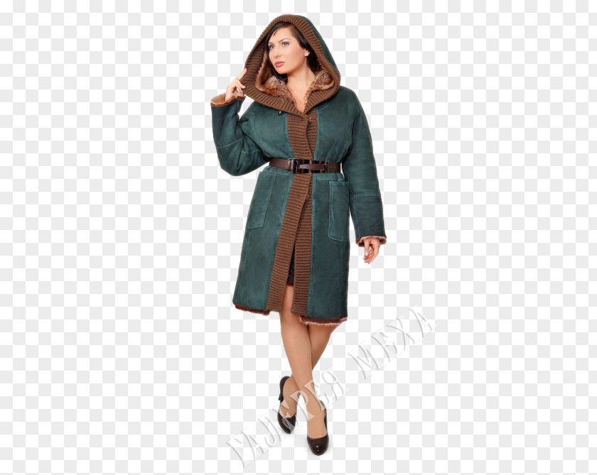 Fur Coat Overcoat Turquoise PNG