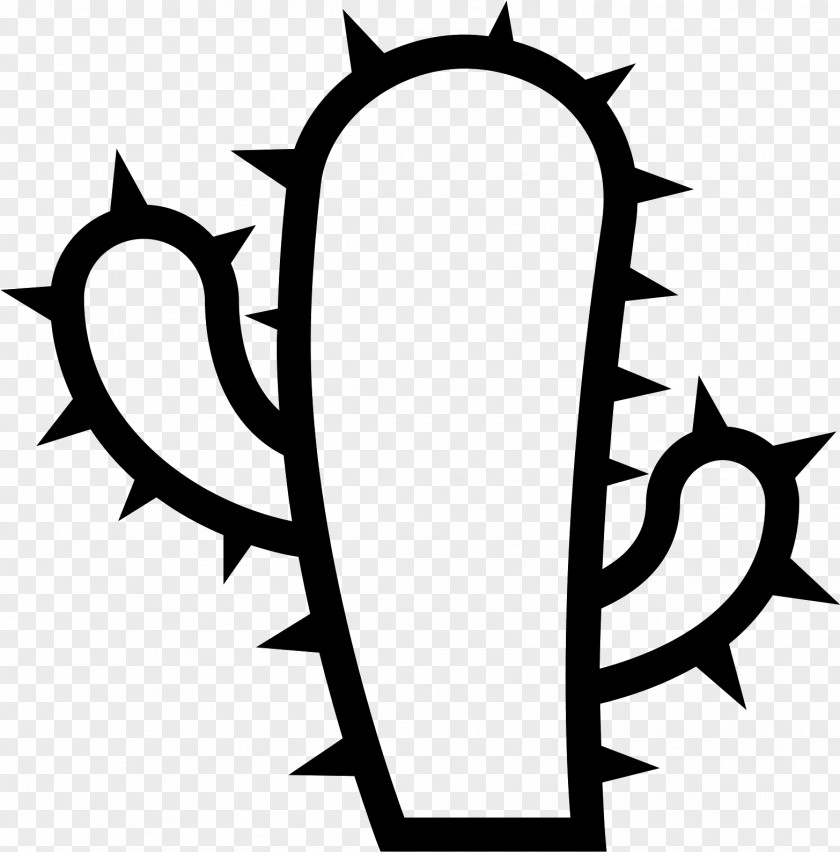 Symbol Blackandwhite Cactus Cartoon PNG