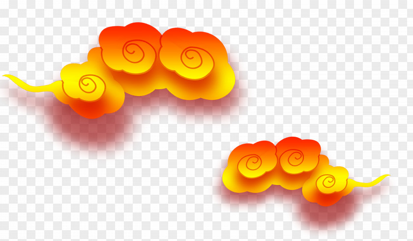 Yellow Clouds Effect Element Download Icon PNG